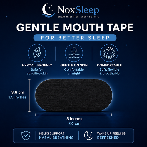 NoxSleep Gentle Mouth Tape for Sleeping – 30 or 60 Pack