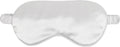 1 Pcs Silk Sleep Mask, Soft Eye Mask with Elastic Strap, Lightweight Blindfold for Men, Women, Travel, and Naps (White)